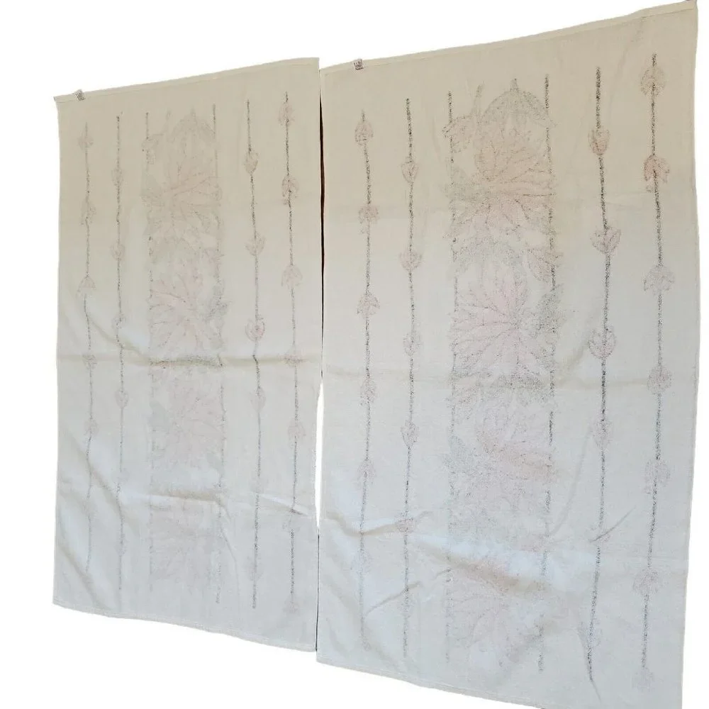 Vintage 80s Dundee Bath Towel Wash Cloth Set White Pink Floral‎ Stripes 4 Pc